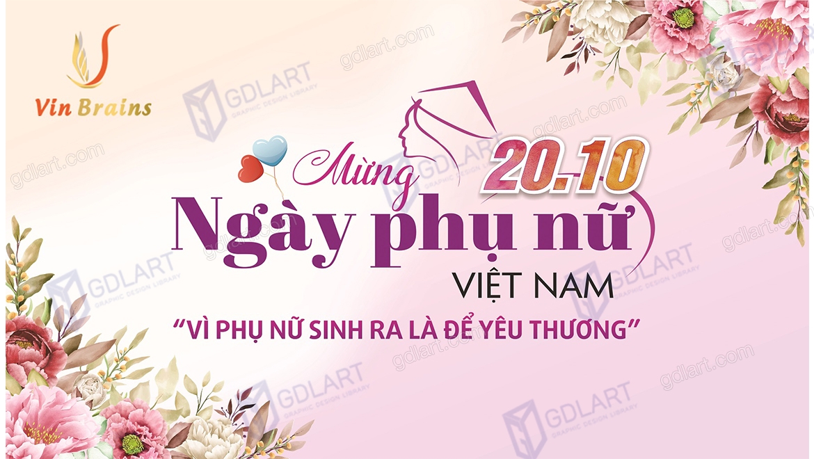 Backdrop phông nền ngày phụ nữ Việt Nam N003