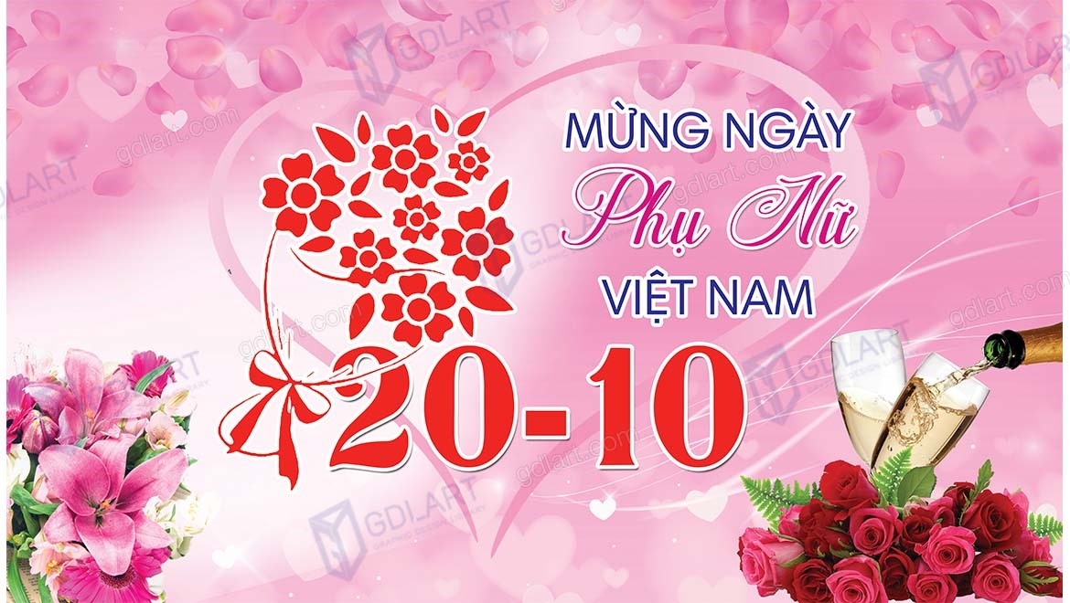 Backdrop phông nền ngày phụ nữ Việt Nam N007