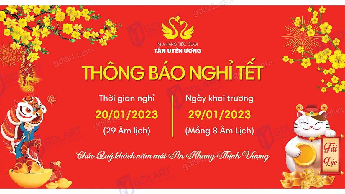 Backdrop Ngày Tết Dương Lịch, Tết Nguyên Đán T003