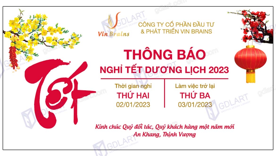 Backdrop Ngày Tết Dương Lịch, Tết Nguyên Đán T006