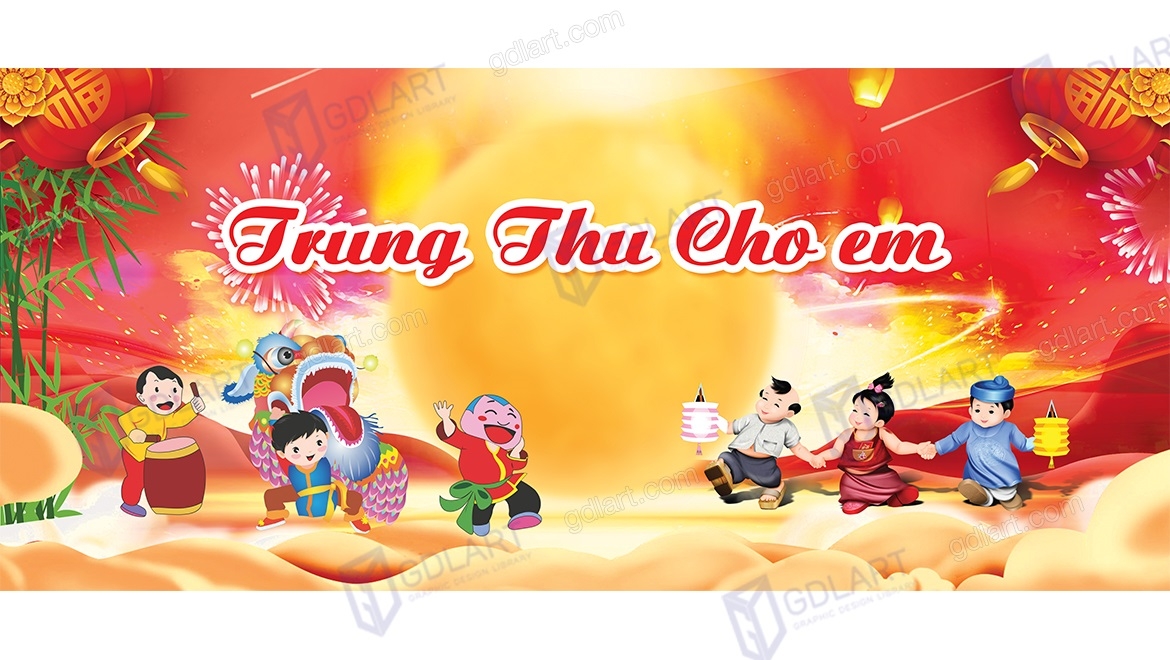 Mẫu backdrop trung thu T002