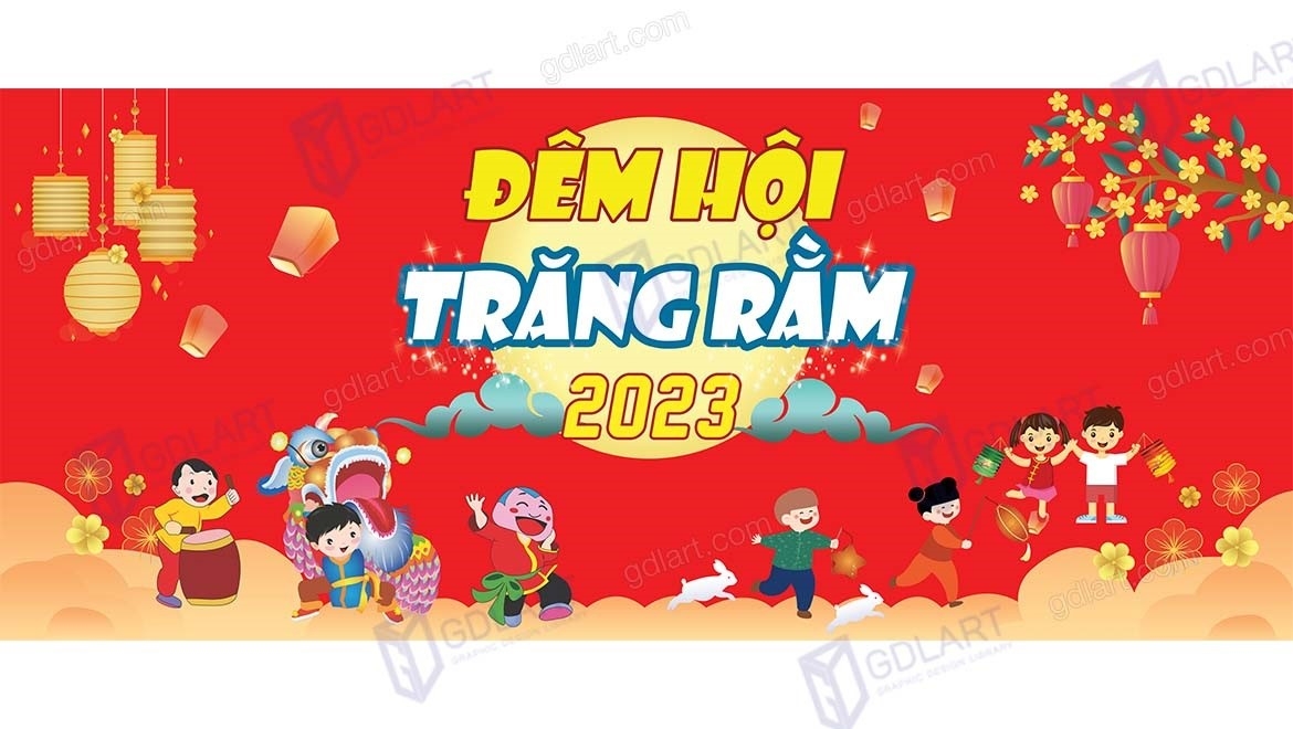 Mẫu backdrop trung thu T005