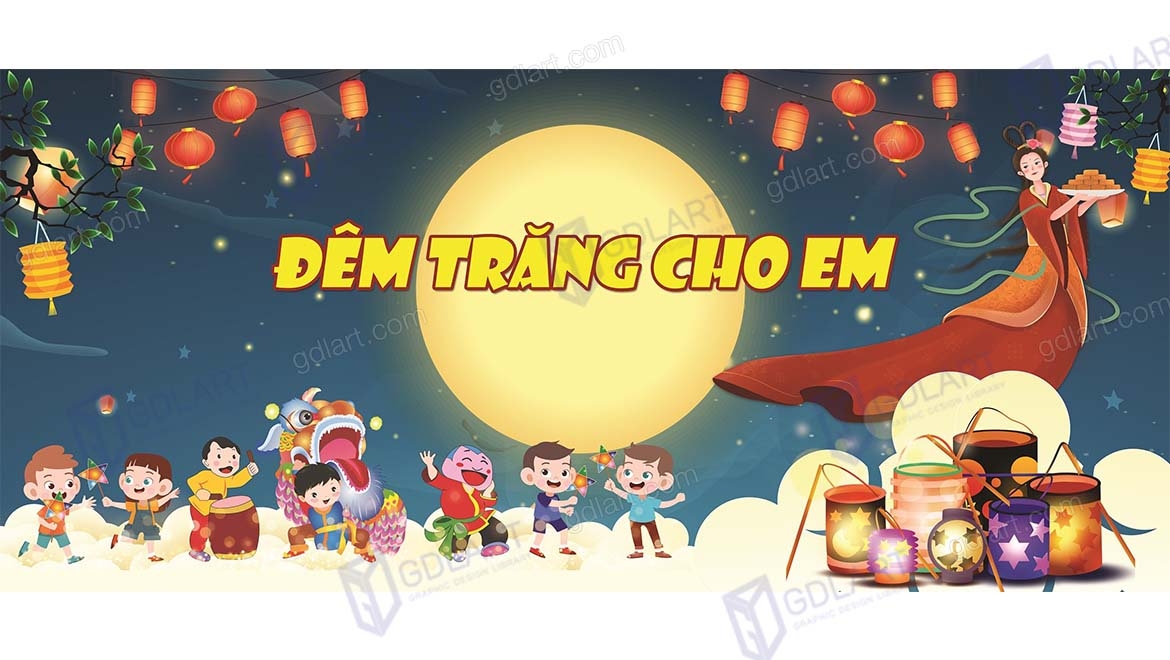 Mẫu backdrop trung thu T006