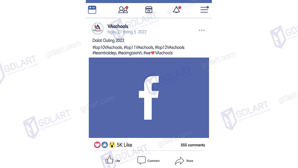 Bảng chụp hình facebook