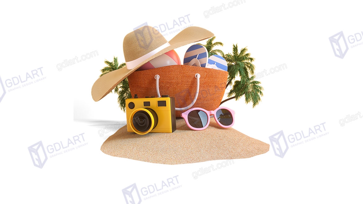 Hình nền đồ họa đi biển du lịch Summer Holiday